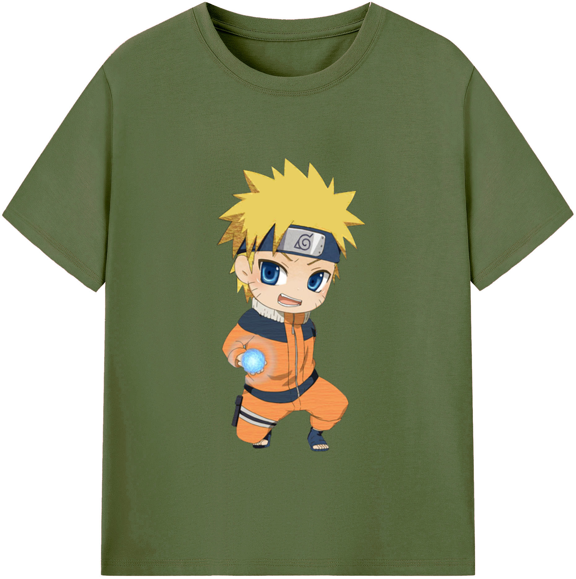 （画像用） NARUTO -ナルト- うずまき ナルト Uzumaki Naruto 綿100％半袖Tシャツ（フロントプリント）